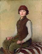 George Spencer Watson The saddlers daughter oil painting on canvas